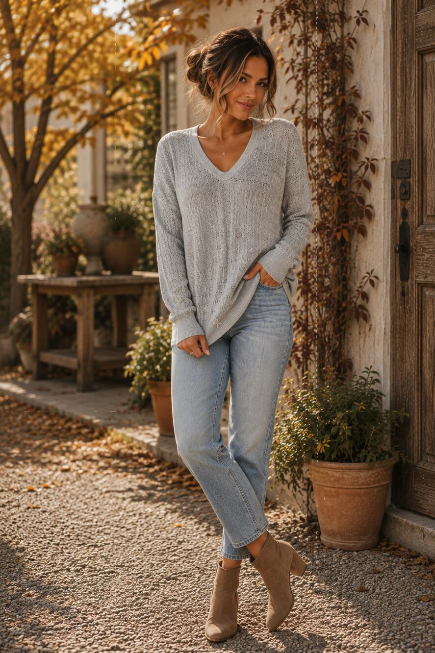 Rebecca Taylor Alpaca Wool Sweater M Tan Semi Sheer Knit Boho Quiet Luxury